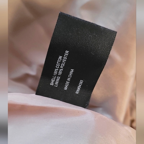 NWT! 100% Cotton Trench Coat Women's CoffeeShop Jacket Size Large New York NYC - Picture 7 of 9